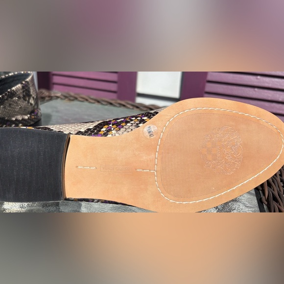Vince Camuto Gray and Purple Flats with Snakeskin Pattern - Picture 2 of 3